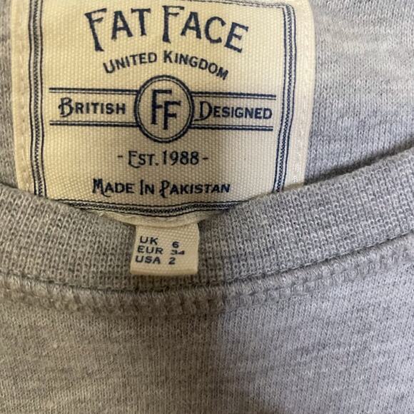 Fat Face Hello Sunshine Gray sweatshirt small. Size 2. - Picture 2 of 3